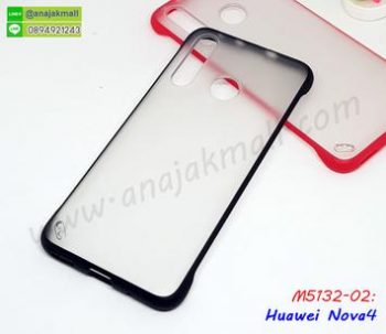 M5132-02 เคส PC หลังฝ้า Huawei Nova4 ขอบยางสีดำ