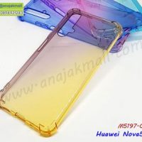 M5197-04 เคสยางกันกระแทก Huawei Nova5T สีดำ-เหลือง