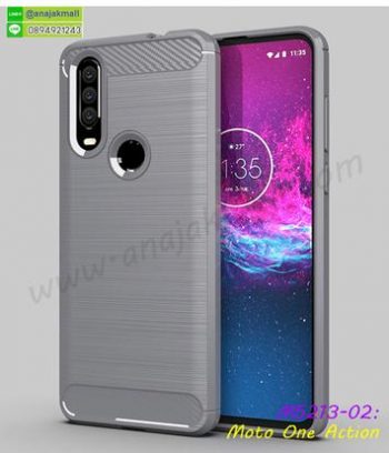 M5213-02 เคสยางกันกระแทก Moto One Action สีเทา