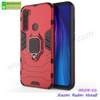 M5218-02 เคส Xiaomi Redmi Note8 โรบอทกันกระแทก หลังแหวนแม่เหล็ก สีแดง