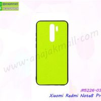 M5226-03 เคส Xiaomi Redmi Note8 Pro ขอบยางหลังแข็ง หนัง PU สีเขียว