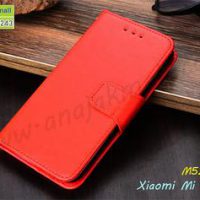 M5284-02 เคสหนังฝาพับ Xiaomi Mi Note10 สีแดง