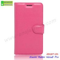 M5287-05 เคสหนังฝาพับ Xiaomi Redmi Note8 Pro สีกุหลาบ