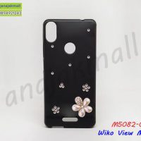 M5082-04 เคสยางฟรุ้งฟริ้ง Wiko View Max แต่งคริสตัล ลาย Flower I