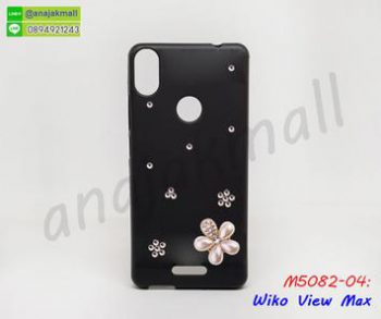 M5082-04 เคสยางฟรุ้งฟริ้ง Wiko View Max แต่งคริสตัล ลาย Flower I