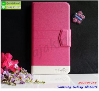M5338-03 เคสฝาพับ Samsung Note10 สีชมพู