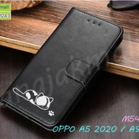 M5433-01 เคสฝาพับ OPPO A5 2020 / A9 2020 ลายแมว สีดำ