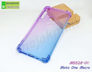 M5528-01 เคสกันกระแทก Moto One Macro สีม่วง-น้ำเงิน