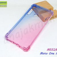 M5528-03 เคสกันกระแทก Moto One Macro สีน้ำเงิน-ชมพู