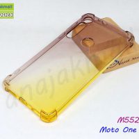 M5528-04 เคสกันกระแทก Moto One Macro สีดำ-เหลือง