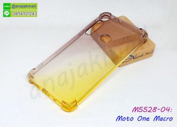 M5528-04 เคสกันกระแทก Moto One Macro สีดำ-เหลือง