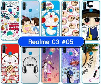 M5593-S05 เคส Realme C3 พิมพ์ลายการ์ตูน Set05 (เลือกลาย)