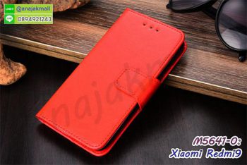 M5641-01 เคสฝาพับ Xiaomi Redmi9 สีแดง