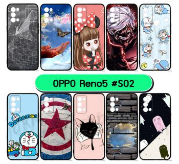 M6036-S02 เคสยาง oppo reno5 พิมพ์ลายการ์ตูน Set02 (เลือกลาย)