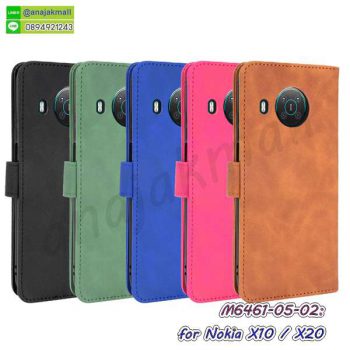 M6461 nokia x10 / x20 เคสหนังฝาพับเปิดปิด (เลือกสี)