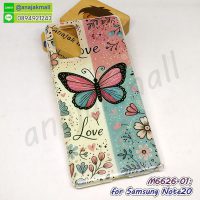 M6626-01 เคส samsung note20 ลาย ButterFly18 กรอบพลาสติกซัมซุงโน๊ต20