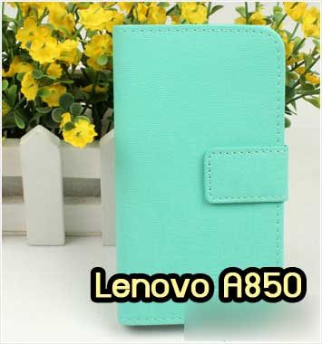 M575-02 เคสฝาพับ Lenovo A850 สีเขียว