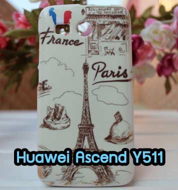 M593-02 เคสซิลิโคน Huawei Ascend Y511 ลาย Paris