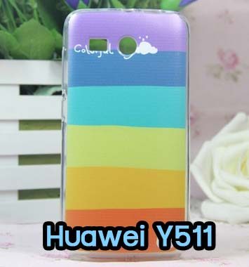 M635-01 เคสซิลิโคน Huawei Ascend Y511 ลาย Colorfull Day