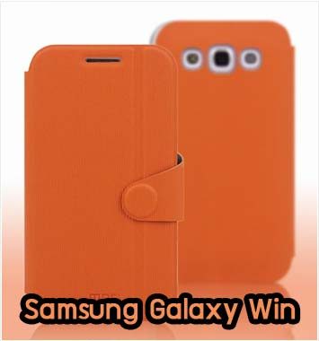 M625-02 เคสฝาพับ Samsung Galaxy Win สีส้ม