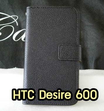 M555-02 เคสฝาพับ HTC Desire 600 สีดำ