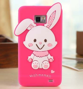 M266-05 เคสซิลิโคน Samsung Galaxy S2 ลายกระต่าย