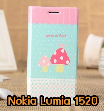 M688-03 เคสฝาพับ Nokia Lumia 1520 ลาย Mushroom