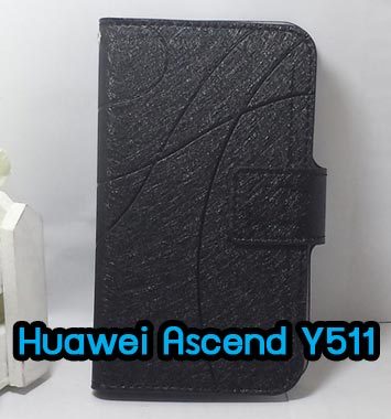 M665-02 เคสฝาพับ Huawei Ascend Y511 สีดำ