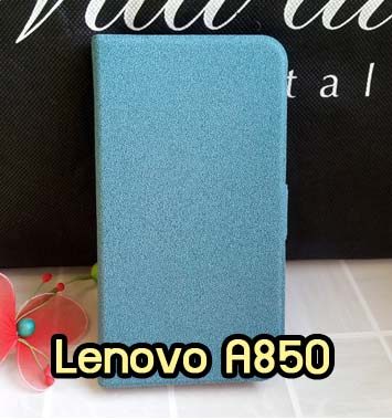 M674-03 เคสฝาพับ Lenovo A850 สีฟ้า