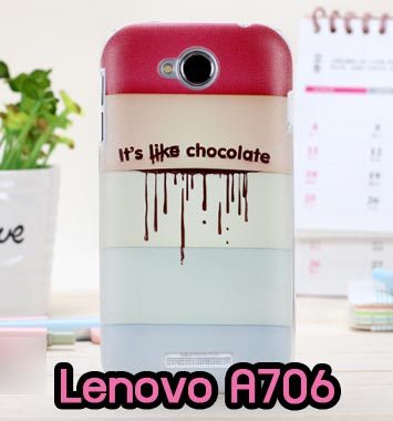 M695-02 เคสแข็ง Lenovo A706 ลาย Chocolate