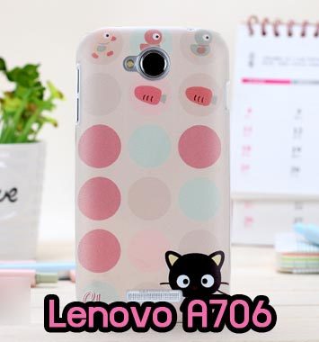 M695-03 เคสแข็ง Lenovo A706 ลาย Black Cat