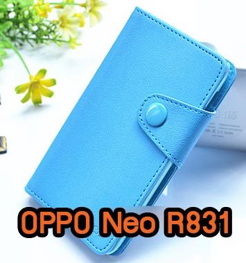 M662-01 เคสไดอารี่ OPPO Neo R831 สีฟ้า