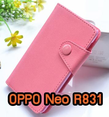 M662-02 เคสไดอารี่ OPPO Neo R831 สีชมพู