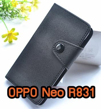 M662-03 เคสไดอารี่ OPPO Neo R831 สีดำ