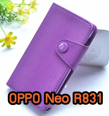 M662-05 เคสไดอารี่ OPPO Neo R831 สีม่วง