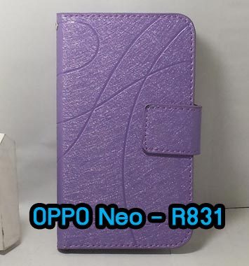M672-01 เคสฝาพับ OPPO Neo – R831 สีม่วง