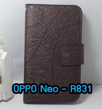 M672-02 เคสฝาพับ OPPO Neo – R831 สีน้ำตาล