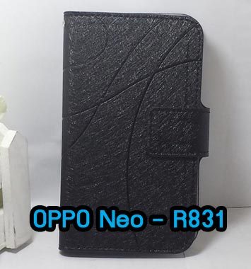 M672-05 เคสฝาพับ OPPO Neo – R831 สีดำ