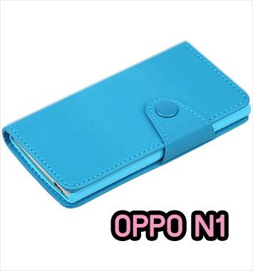 M711-01 เคสไดอารี่ OPPO N1 สีฟ้า