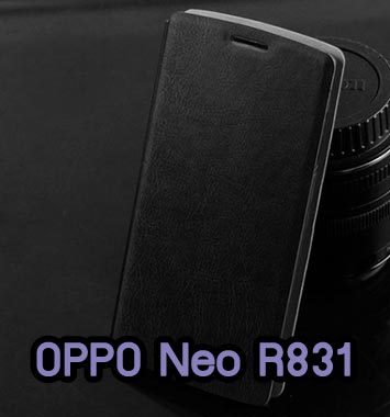 M709-03 เคสฝาพับ OPPO Neo R831 สีดำ