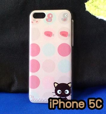 M750-10 เคสแข็ง iPhone 5C พิมพ์ลาย Balck Cat