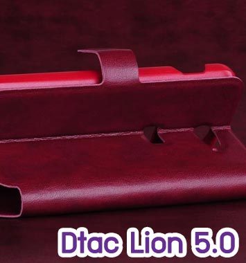 M745-04 เคสฝาพับ Dtac Lion 5.0 สีแดง