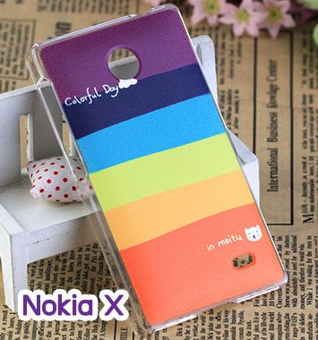 M748-02 เคสแข็ง Nokia X ลาย Colorfull Day