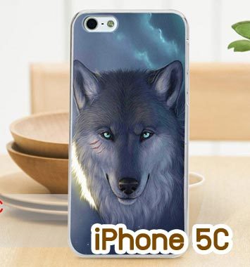 M750-02 เคสแข็ง iPhone 5C พิมพ์ลาย Wolf
