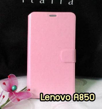 M752-02 เคสฝาพับ Lenovo A850 สีชมพู