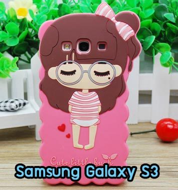 M713-01 เคสซิลิโคนหญิงสาว Samsung Galaxy S3 สีกุหลาบ