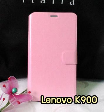 M746-04 เคสฝาพับ Lenovo K900 สีชมพู