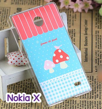 M748-04 เคสแข็ง Nokia X ลาย Mushroom