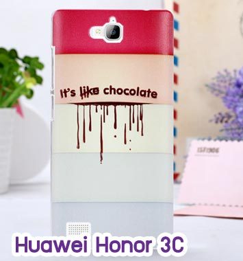 M755-02 เคสแข็ง Huawei Honor 3C ลาย Chocolate