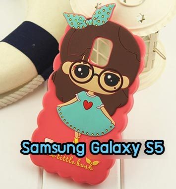 M730-03 เคสซิลิโคน Samsung Galaxy S5 สีชมพูเข้ม